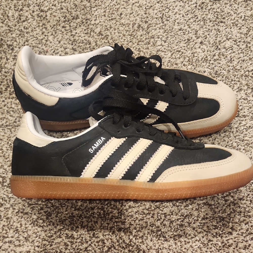 Adidas Samba Black and Cream Sneakers